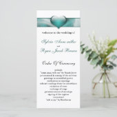 Aqua Wedding-Programm Programm (Stehend Vorderseite)