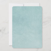 Aqua Wedding Rose Einladung (Rückseite)