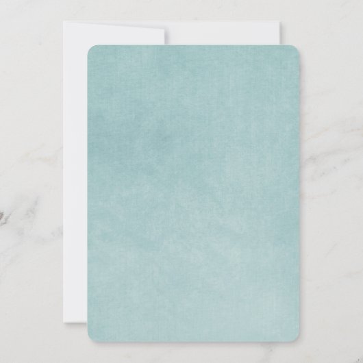 Aqua Wedding Rose Einladung (Rückseite)