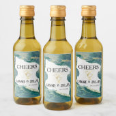 Aqua Wedding Wine Labels Weinetikett (Flaschen)
