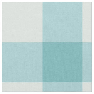 Aqua Weiß Gingham Karo gekämmter Baumwollstoff Stoff