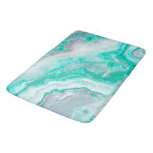 Aqua-weißer Edelstein-Achat-Mineral-Quarz Badematte (Schrägansicht)