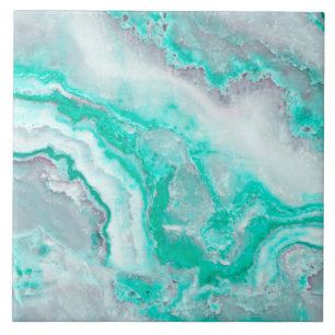 Aqua-weißer Edelstein-Achat-Mineral-Quarz Fliese