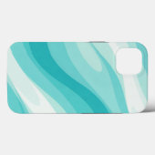 Aqua-Wellen-Abstrakt-Hülle Case-Mate iPhone Hülle (Rückseite (Horizontal))