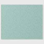 Aqua Whimsical Ikat Floral Petal Doodle Muster Geschenkpapier (Flach)