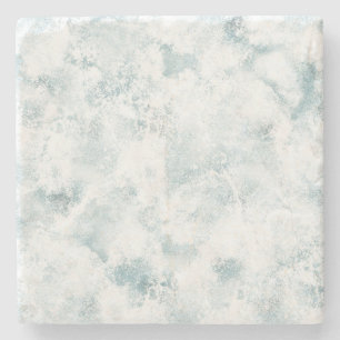 Aqua White Abstrakt Steinuntersetzer