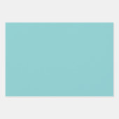 Aqua/White Christmas Baum Ikonisches Muster Geschenkpapier Set (Vorderseite 2)