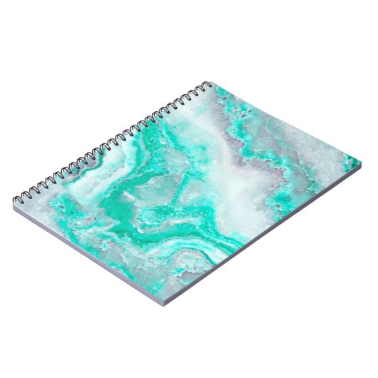 Aqua White Gemstone Agate Mineral Quarz Notizblock (Linke Seite)