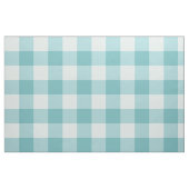 Aqua White Gingham Check Combed Cotton Fabric Stoff (Fat Quarter (45,7 x 55,9 cm))