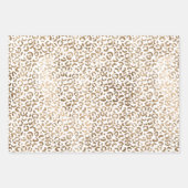 Aqua White Gold Leopard Print Geschenkpapier Set (Vorderseite 3)