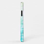 Aqua White Gradient Glow Glitzern Personalisiert Case-Mate iPhone Hülle (Hinten/Rechts)
