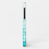 Aqua White Gradient Glow Glitzern Personalisiert Case-Mate iPhone Hülle (Hinten/Links)