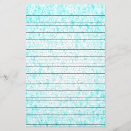 Aqua White Mosaic Stationierung mit optionalen Lin Briefpapier (Vorderseite)