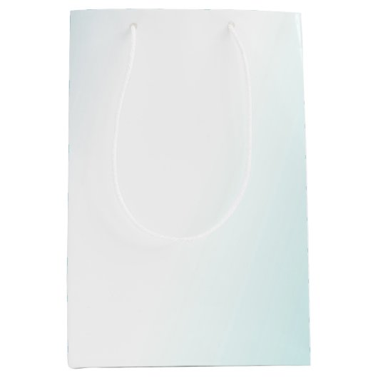 Aqua White Ombre Mittlere Geschenktüte (Vorderseite)