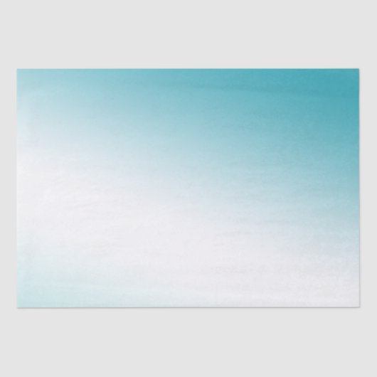 Aqua White Ombre Seidenpapier (Vorderseite)