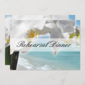 Aqua/White Orchid Beach Probe Dinner einladen Einladung (Vorne/Hinten)