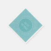 Aqua White Quatrefoil Baby Dusche Serviette (Ecke)