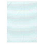 Aqua/White Simple Stripes Muster Tischdecke (Vorderseite)