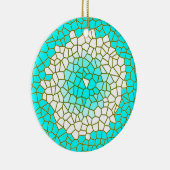 Aqua White Stached Glass Design> Muster Ornamente (Rechts)