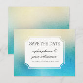 Aqua White Termin vormerken Save The Date (Vorne/Hinten)