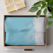 Aqua White Watercolor Ombre Seidenpapier (Geschenk)