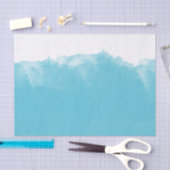 Aqua White Watercolor Ombre Seidenpapier (Handwerk)