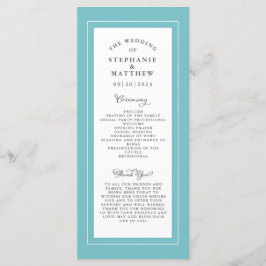 Aqua White Wedding Service Zeremonie auf dem Monte Programm