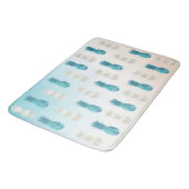 Aqua WhiteTropical Glam Ananas Badematte (Schrägansicht)