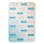 Aqua WhiteTropical Glam Ananas Badematte (Vorderseite Vertikal)