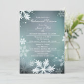 Aqua Winter Probe Dinner einladen Einladung (Stehend Vorderseite)