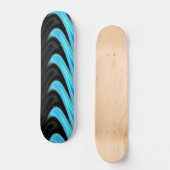 Aqua-Wirbel auf der schwarzen Skateboard (Vorderseite)