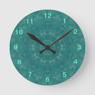 Aqua Wirbel Kaleidoscope Wall Clock Runde Wanduhr