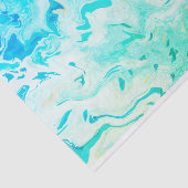 Aqua-Wirbel - Shades of Blue Green Tissue Paper Seidenpapier (Ausschnitt)