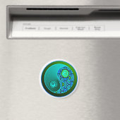 Aqua Wirbel Yin Yang Magnet (In Situ (Geschirrspüler))