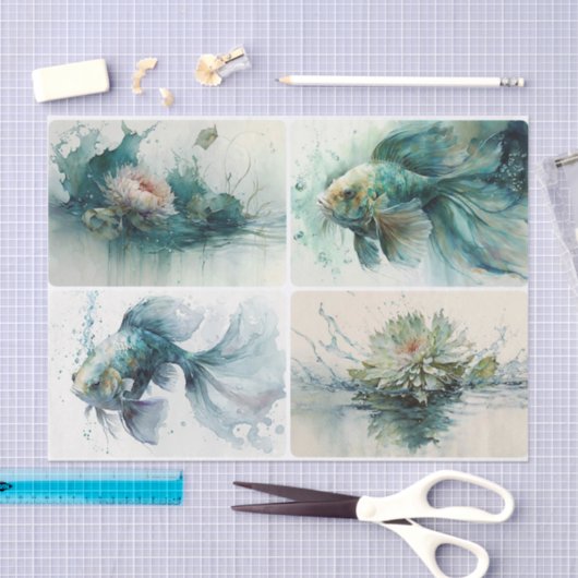 Aqua World Seidenpapier (Handwerk)