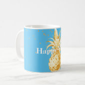 Aqua Yellow Gold Ananas Kaffeetasse (Vorderseite Links)