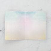 Aqua Yellow Pink Wasserfarbe Inspiration Einhorn Karte (Innenseite)