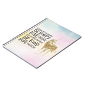 Aqua Yellow Pink Wasserfarbe Inspiration Einhorn Notizblock (Linke Seite)