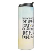 Aqua Yellow Pink Wasserfarbe Inspiration Einhorn Thermosbecher (Nach links gedreht)