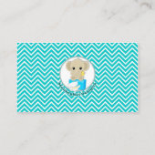 Aqua Zickzack Elephant Diaper Raffle Tickets 100pk Begleitkarte (Rückseite)