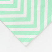 Aqua-Zickzack personalisiertes Monogramm Fleecedecke (Ecke)