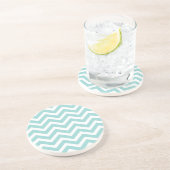Aqua-Zickzack Untersetzer (Seite)