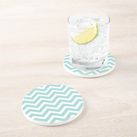 Aqua-Zickzack Untersetzer (Seite)