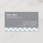 Aqua Zickzack Visitenkarte (Rückseite)