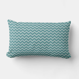 Aqua Zig Zag / Polka Dot Reversible Lumbar Pillow Lendenkissen