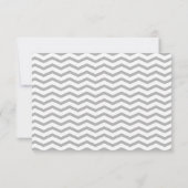 Aqua Zig Zag RSVP Karte (Rückseite)