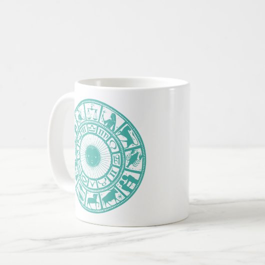 Aqua Zodiac Tasse (Vorderseite Links)