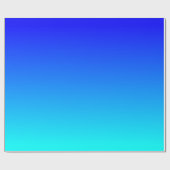 Aqua zu Blau Farbverlauf Geschenkpapier (Flach)
