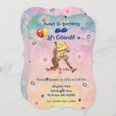 Aquaarius Birthday (20. Januar - 18. Februar) Einladung (Vorne/Hinten)