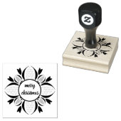 Aquabloom bw xmas Briefmarke Gummistempel (Stempel)